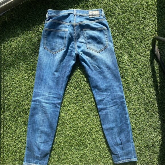 R13 Women's Boyfriend Low Rise Jeans in Faded Blue, Size 24 - Picture 6 of 10